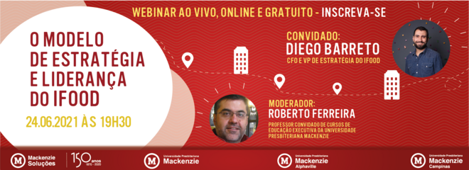 Imagem sobre o webinar: O Modelo de Estratégia e Liderança do iFood