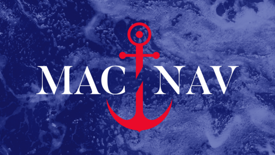 ícone do Mac-Nav com fundo azul