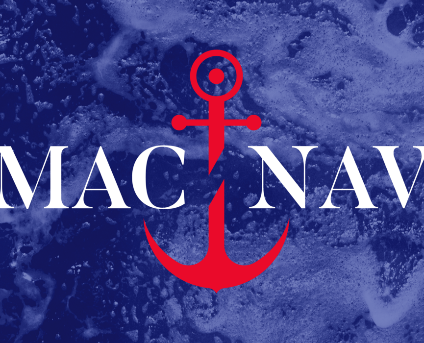 ícone do Mac-Nav com fundo azul