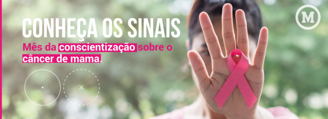 banner de divulgação do mês de conscientização Outubro Rosa