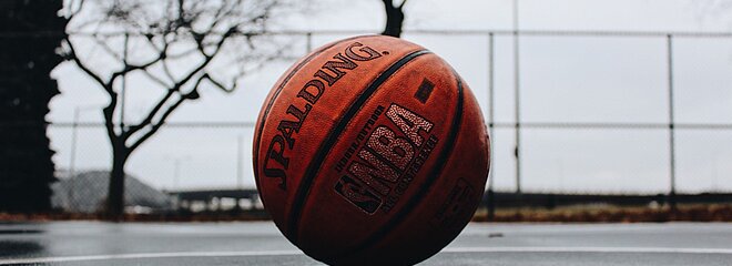 Imagem com uma bola de basquete