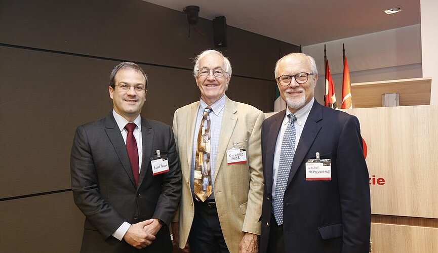 Da esquerda para a direita: André Pagani, Richard Roe e Walter Bardenwerper.