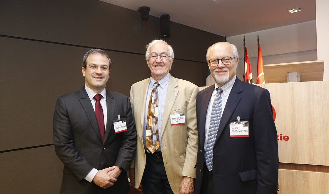 Da esquerda para a direita: André Pagani, Richard Roe e Walter Bardenwerper.