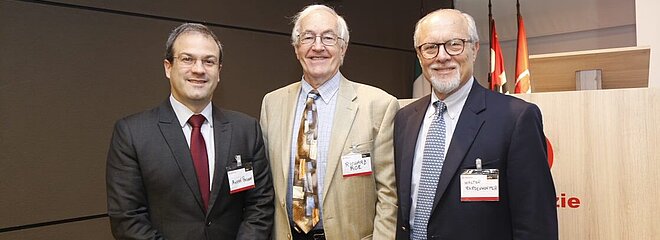 Da esquerda para a direita: André Pagani,  Richard Roe e Walter Bardenwerper.