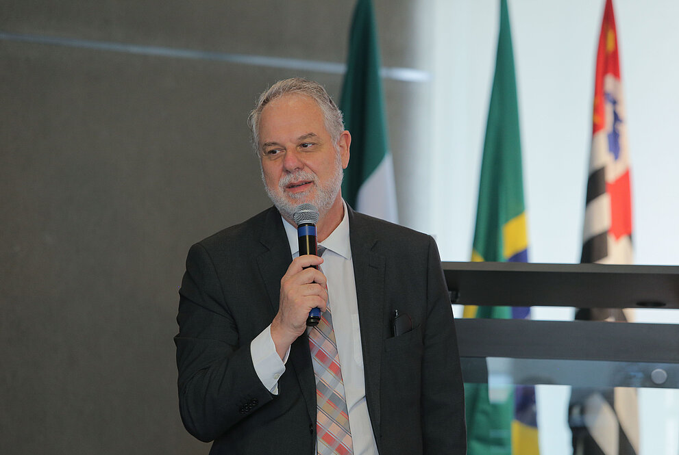  Diretor de Estratégia e Negócios do IPM, André Ricardo de Almeida Ribeiro na Recepção aos Calouros do primeiro semestre de 2022