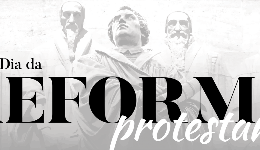 imagem com os pais da Reforma protestante em estátuas imponentes