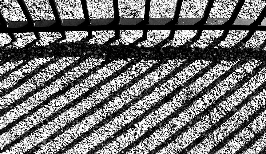 grade e uma sombra da grade