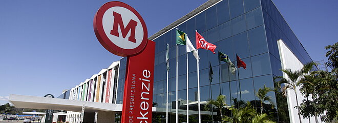 Imagem da fachada da Faculdade Presbiteriana Mackenzie Brasília 