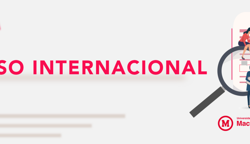 imagem´de desenhos de pessoas próximas a um formulário, com uma lupa maior em primeiro plano. A imagem traz tons de cinza, branco e vermelho com dizeres "Censo Internacional"