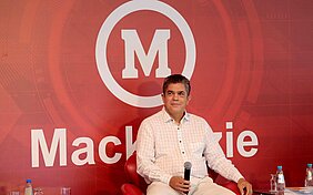 O reitor Marco Tullio na recepção aos pais