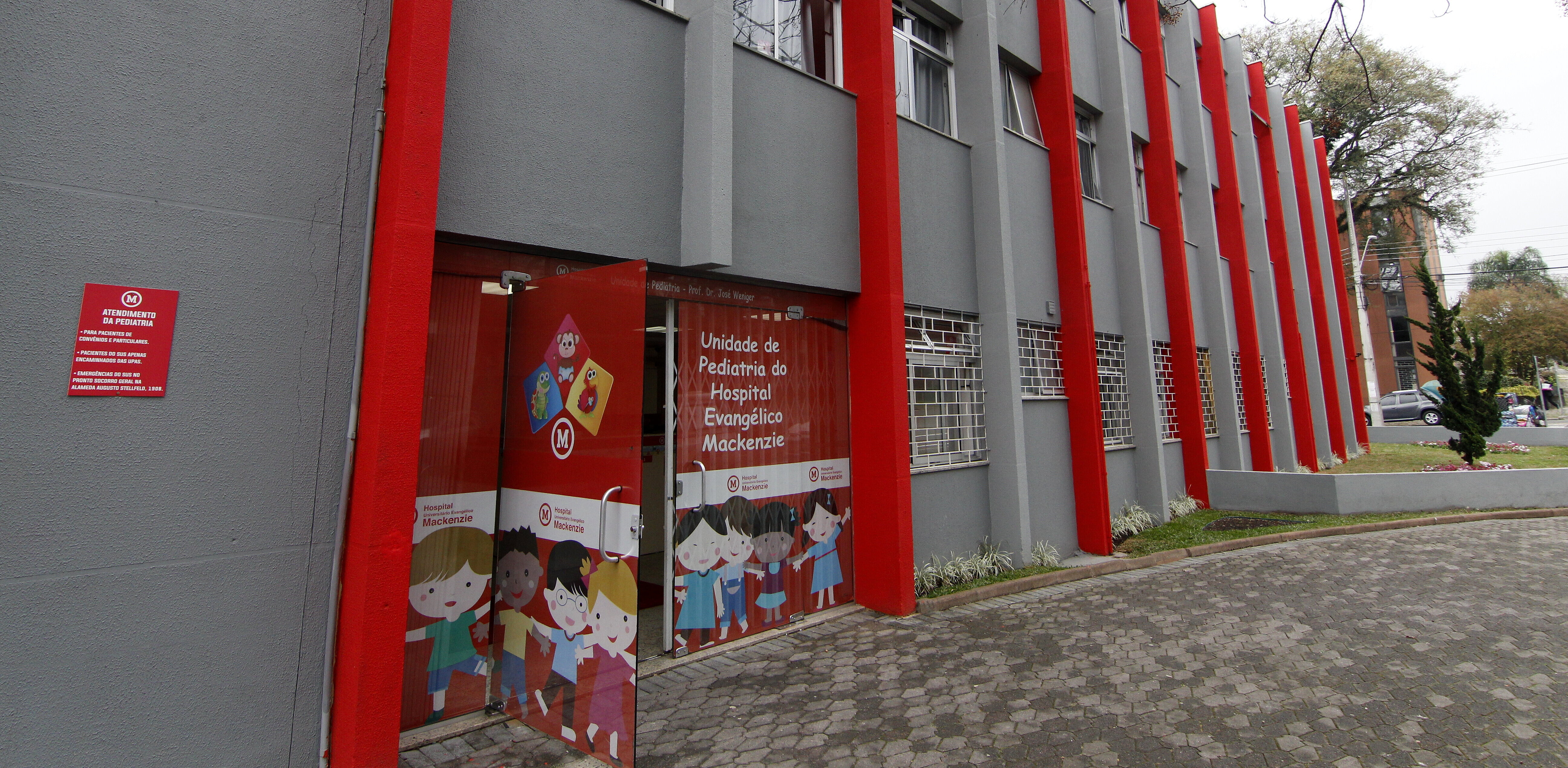 fachada da ala pediátrica do Hospital Mackenzie Curitiba