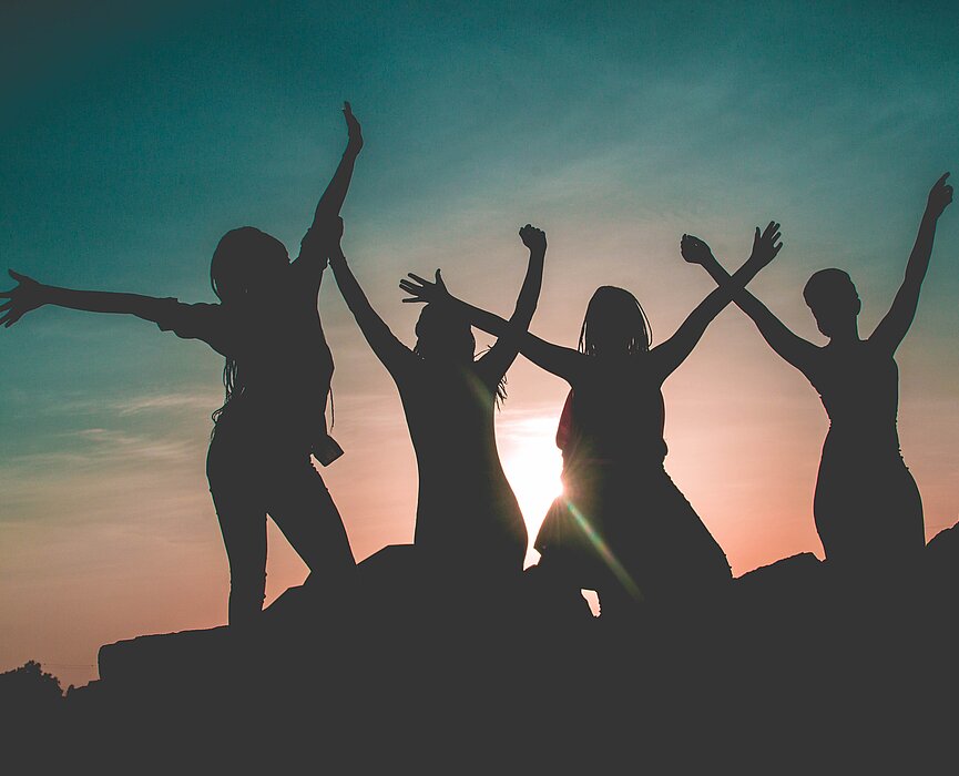 Foto de quatro amigas juntas