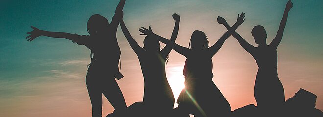 Foto de quatro amigas juntas