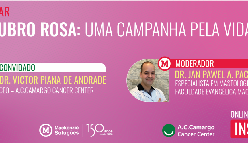 Banner do webinar Outubro Rosa: Uma campanha pela vida