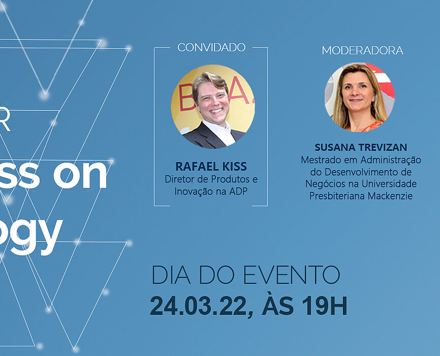 Banner com convidados do evento.